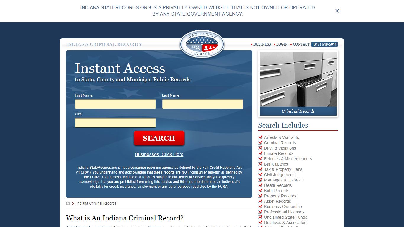 Indiana Criminal Records | StateRecords.org